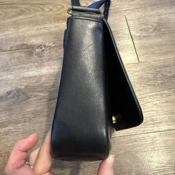 Vintage Coach 4125 Bistro Shoulder Bag Black Leather - Picture 7 of 15